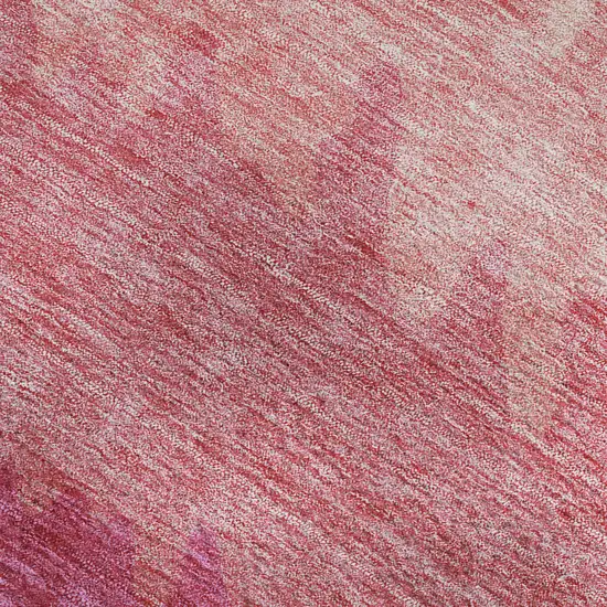 Blush And Ivory Striped Washable Area Rug With UV Protection Photo 3