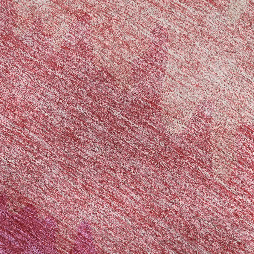 Blush And Ivory Striped Washable Area Rug With UV Protection Photo 3