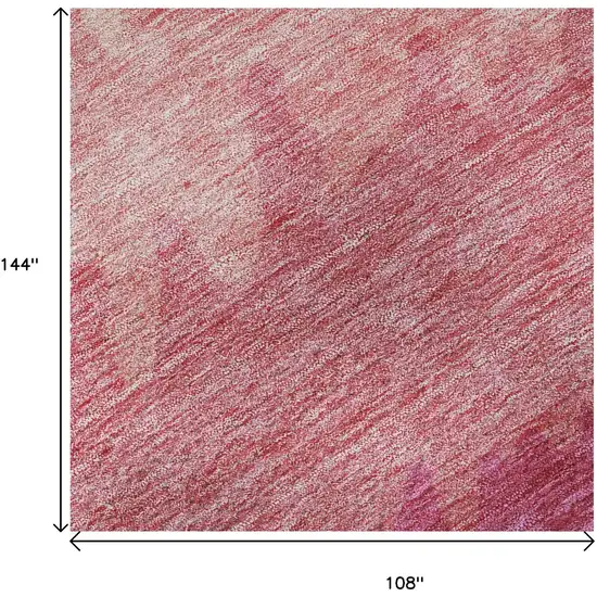 Blush And Ivory Striped Washable Area Rug With UV Protection Photo 9