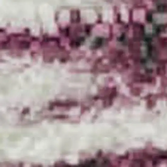 Blush And Ivory Striped Washable Area Rug With UV Protection Photo 3