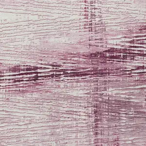 Photo of Blush And Ivory Striped Washable Indoor Outdoor Area Rug