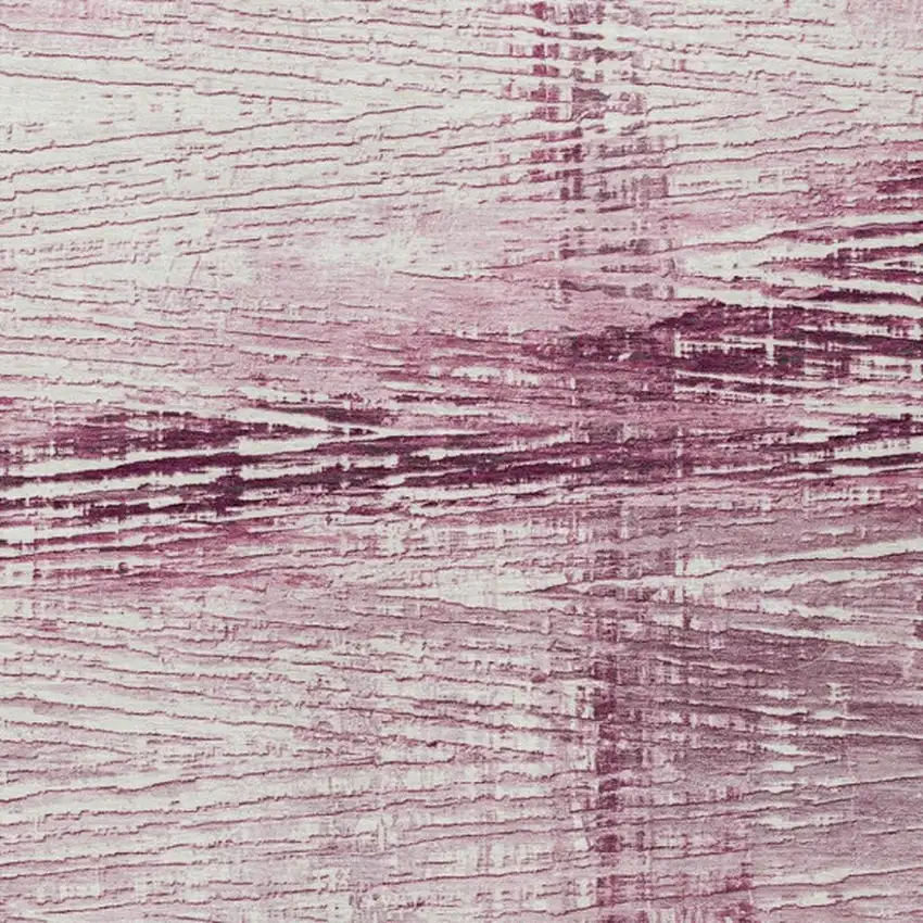 Blush And Ivory Striped Washable Indoor Outdoor Area Rug Photo 1