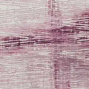 Photo of Blush And Ivory Striped Washable Indoor Outdoor Area Rug