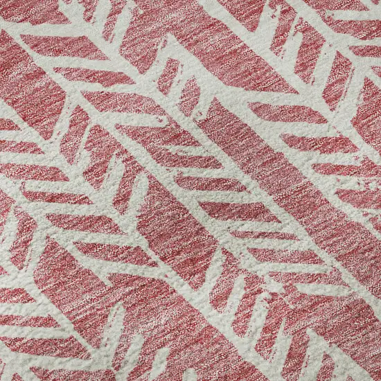 Blush And Ivory Tribal Washable Area Rug With UV Protection Photo 9