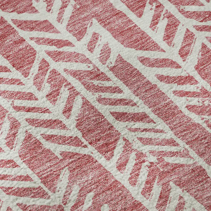 Blush And Ivory Tribal Washable Area Rug With UV Protection Photo 9