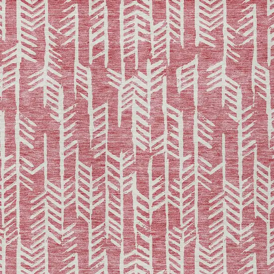 Blush And Ivory Tribal Washable Indoor Outdoor Area Rug Photo 7