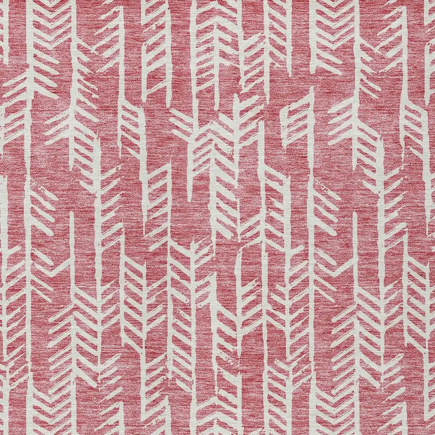 Blush And Ivory Tribal Washable Indoor Outdoor Area Rug Photo 7