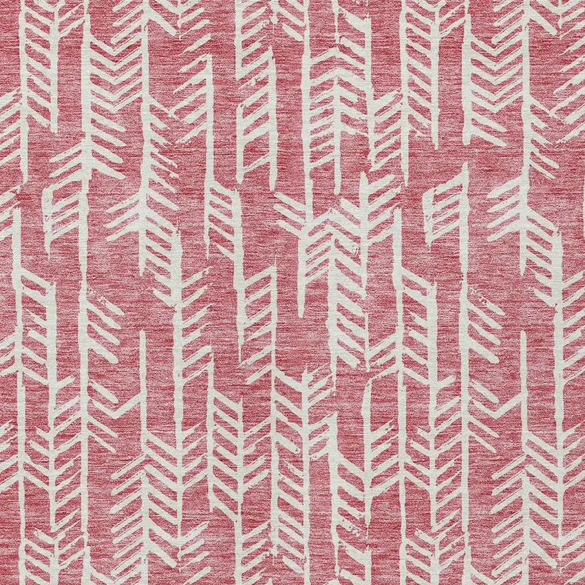 Blush And Ivory Tribal Washable Indoor Outdoor Area Rug Photo 7