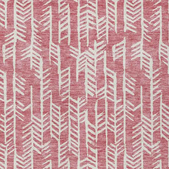 Blush And Ivory Tribal Washable Indoor Outdoor Area Rug Photo 7