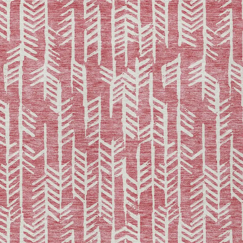 Blush And Ivory Tribal Washable Indoor Outdoor Area Rug Photo 7