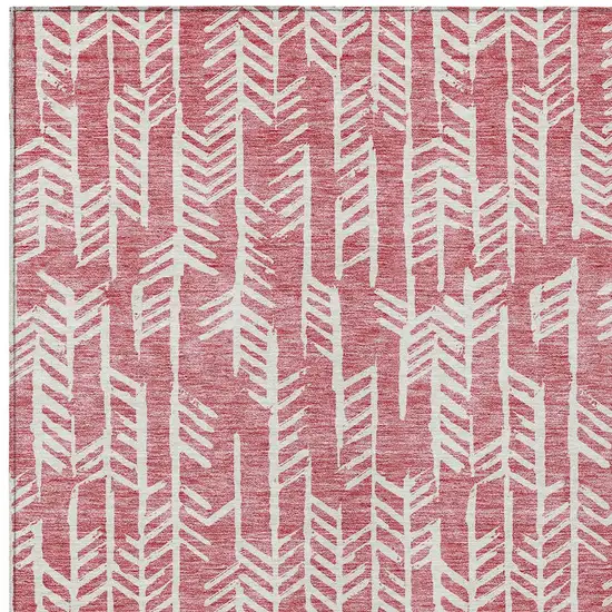 Blush And Ivory Tribal Washable Indoor Outdoor Area Rug Photo 7