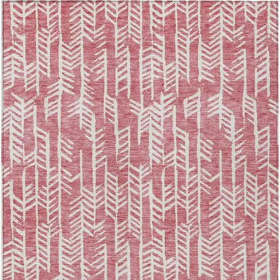 Blush And Ivory Tribal Washable Indoor Outdoor Area Rug Photo 8