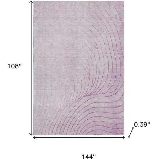 Blush And Linen Abstract Washable Area Rug With UV Protection Photo 9