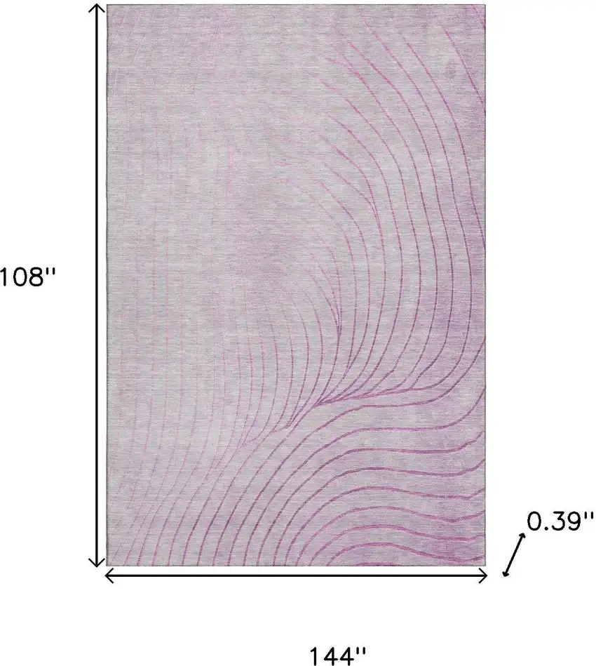 Blush And Linen Abstract Washable Area Rug With UV Protection Photo 9