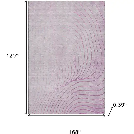 Blush And Linen Abstract Washable Area Rug With UV Protection Photo 9