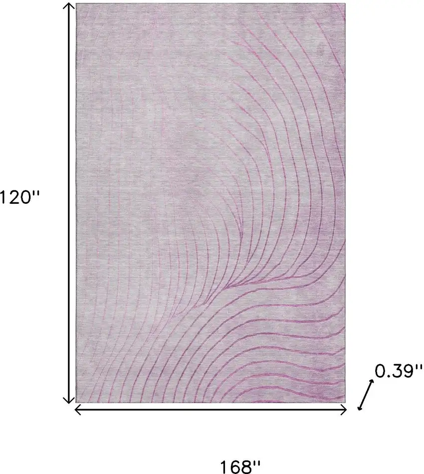 Blush And Linen Abstract Washable Area Rug With UV Protection Photo 9