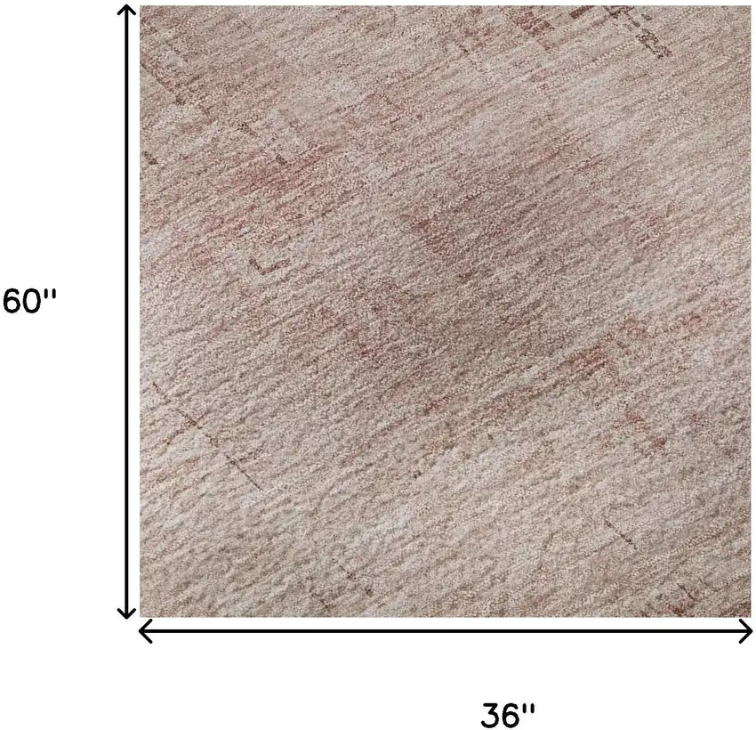 Blush And Mauve Abstract Washable Area Rug With UV Protection Photo 9