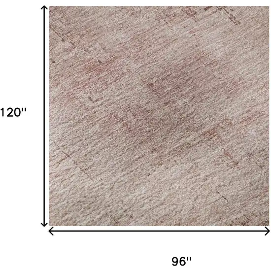 Blush And Mauve Abstract Washable Area Rug With UV Protection Photo 8