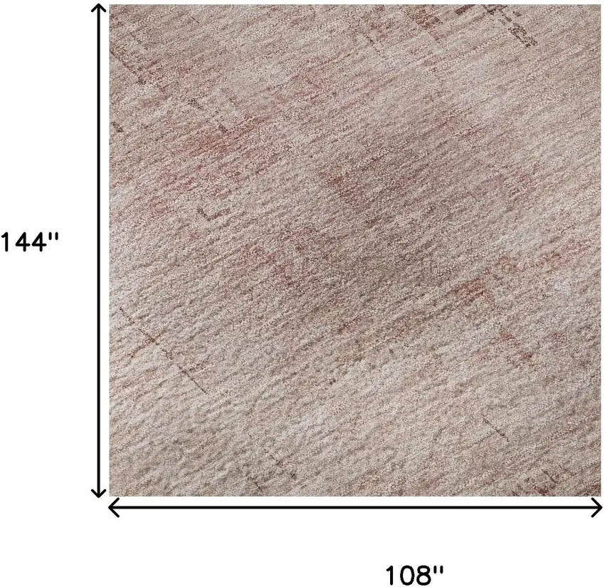 Blush And Mauve Abstract Washable Area Rug With UV Protection Photo 8