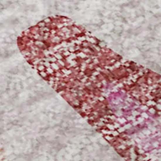 Blush And Pink Abstract Washable Area Rug With UV Protection Photo 2