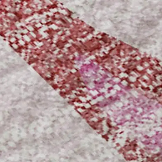 Blush And Pink Abstract Washable Area Rug With UV Protection Photo 2