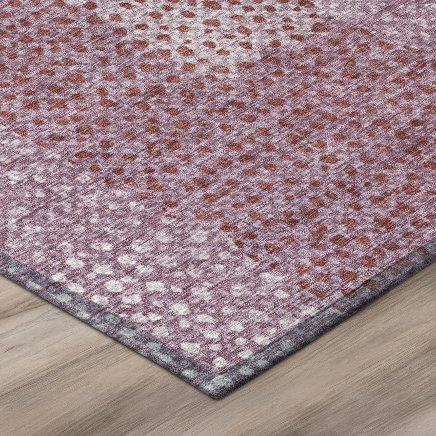 Blush And Pink Abstract Washable Indoor Outdoor Area Rug Photo 8