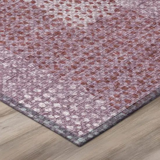 Blush And Pink Abstract Washable Indoor Outdoor Area Rug Photo 8