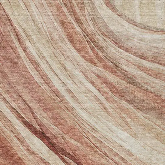 Blush And Pink Abstract Washable Indoor Outdoor Area Rug Photo 8