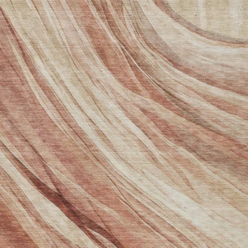 Blush And Pink Abstract Washable Indoor Outdoor Area Rug Photo 9