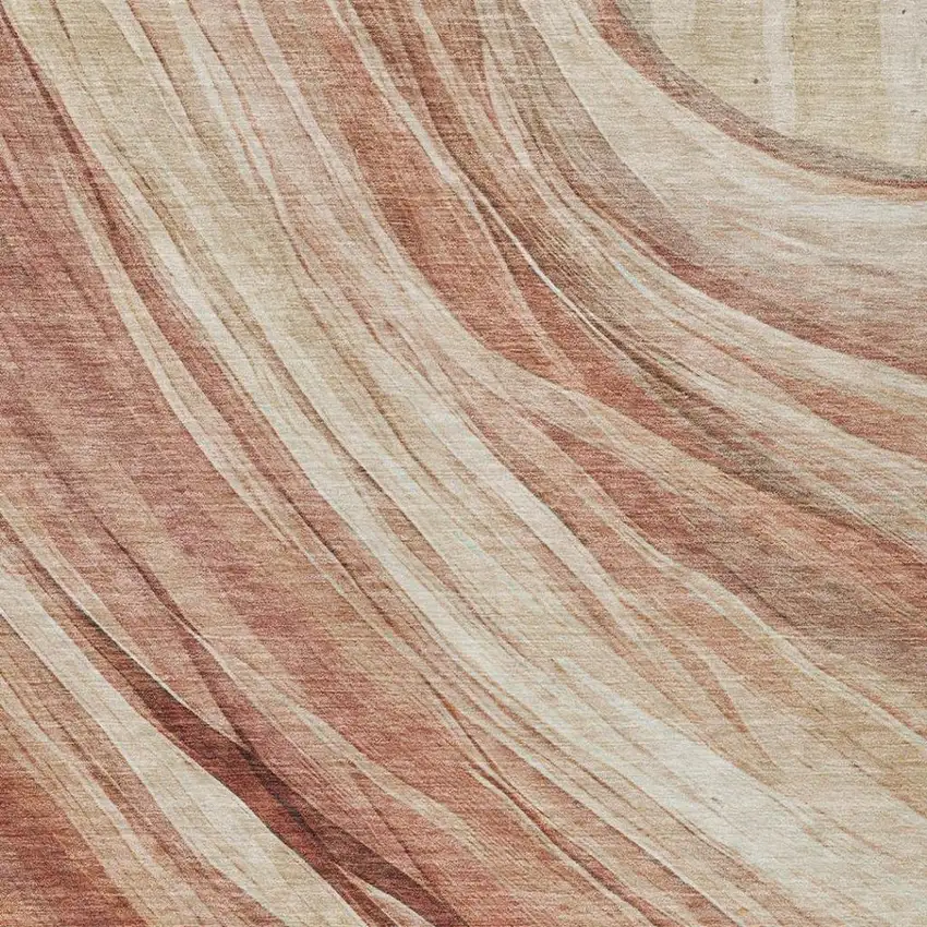 Blush And Pink Abstract Washable Indoor Outdoor Area Rug Photo 2