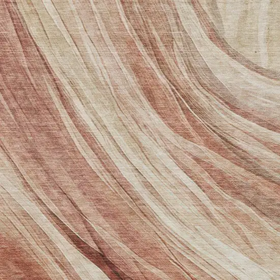 Blush And Pink Abstract Washable Indoor Outdoor Area Rug Photo 4