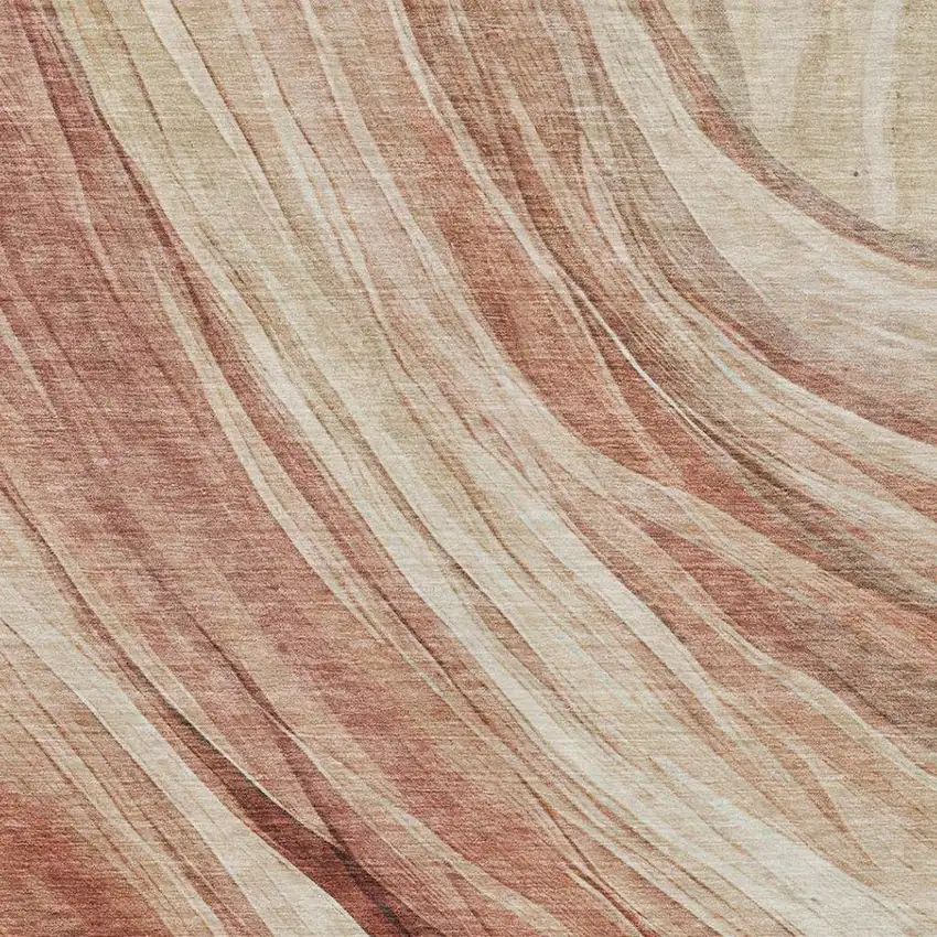 Blush And Pink Abstract Washable Indoor Outdoor Area Rug Photo 4