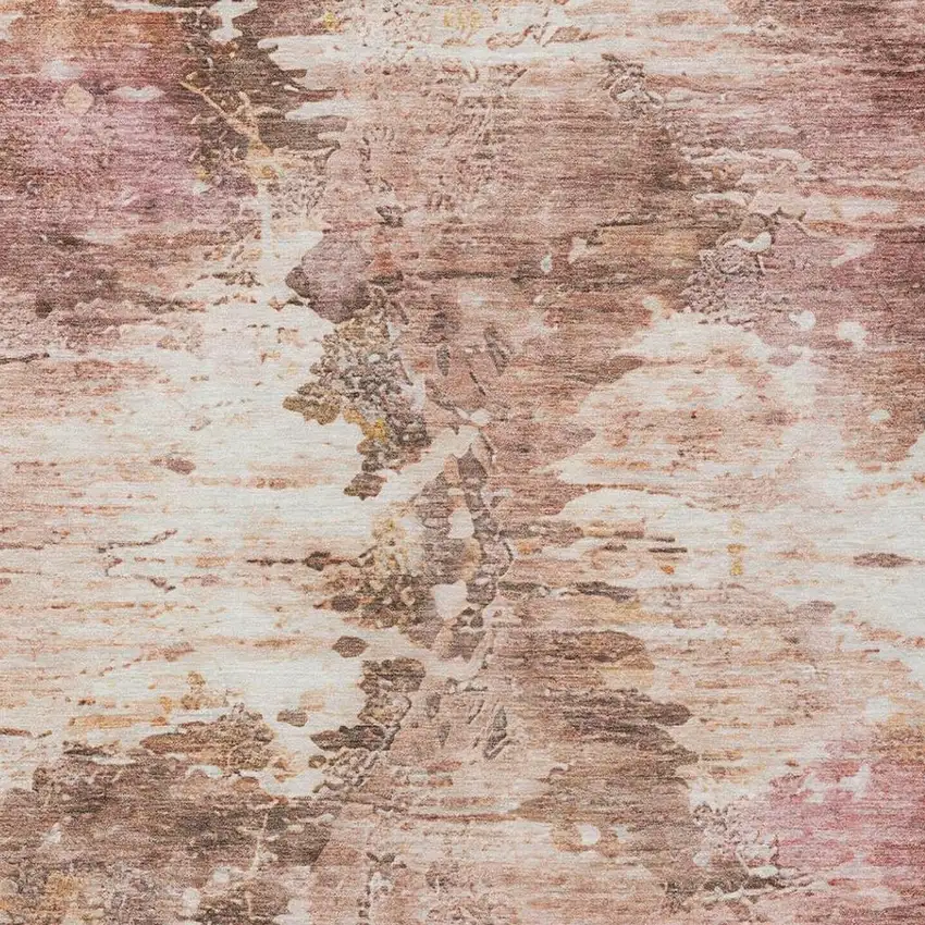 Blush And Pink Abstract Washable Indoor Outdoor Area Rug Photo 5