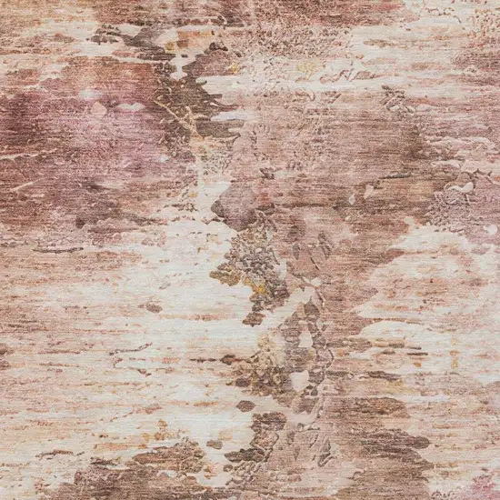 Blush And Pink Abstract Washable Indoor Outdoor Area Rug Photo 1