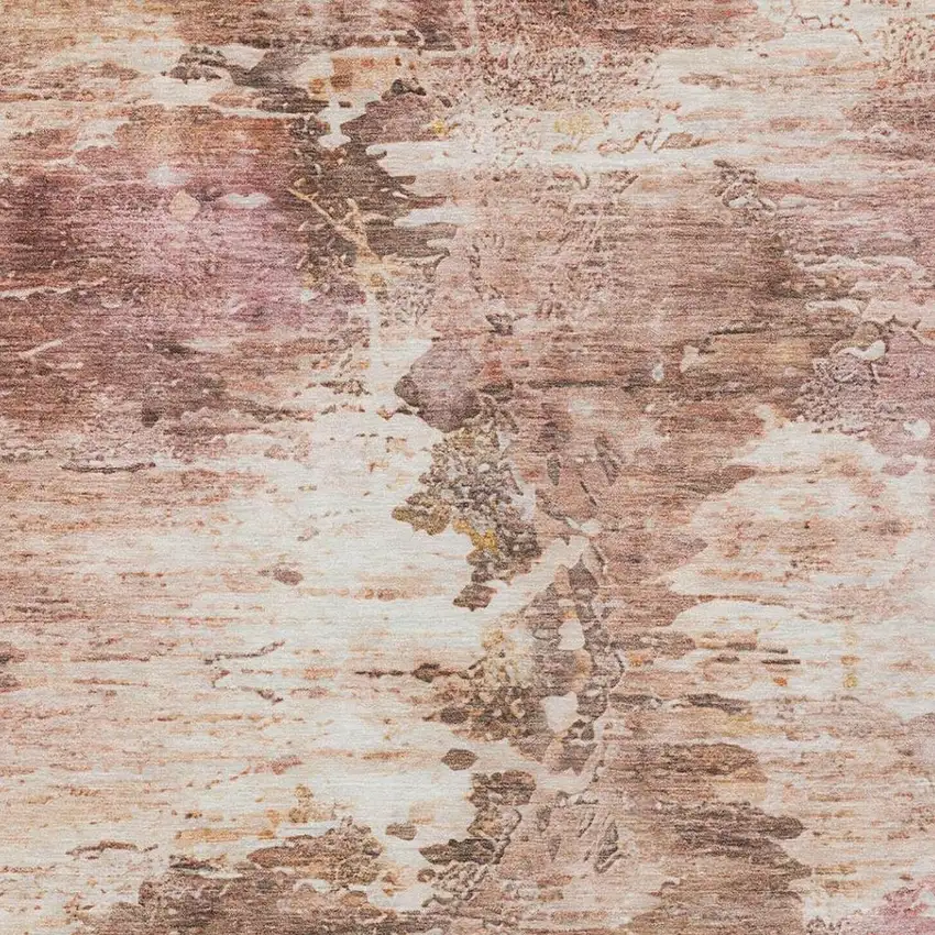 Blush And Pink Abstract Washable Indoor Outdoor Area Rug Photo 1