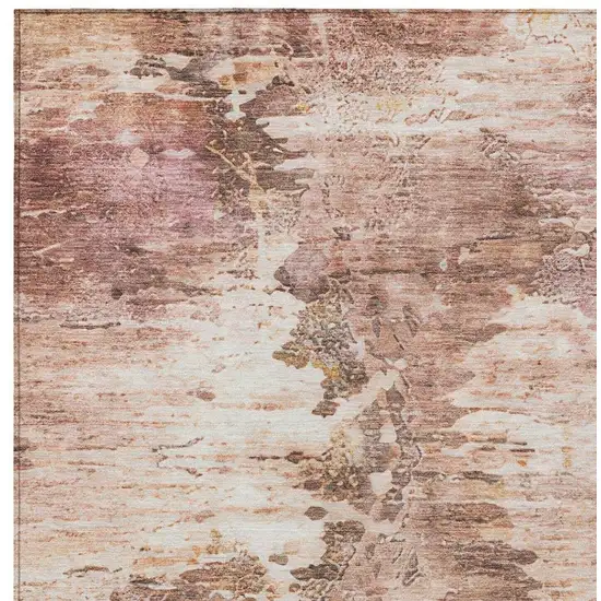 Blush And Pink Abstract Washable Indoor Outdoor Area Rug Photo 8