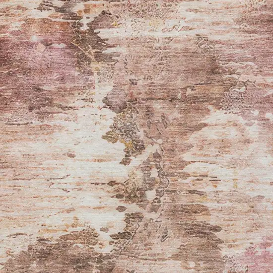 Blush And Pink Abstract Washable Indoor Outdoor Area Rug Photo 7