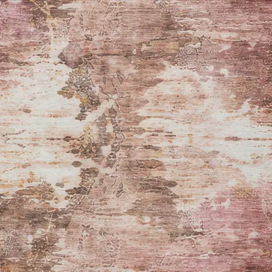 Blush And Pink Abstract Washable Indoor Outdoor Area Rug Photo 8