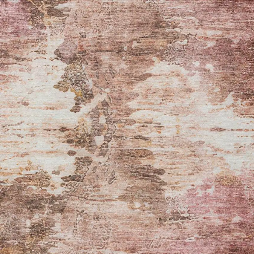 Blush And Pink Abstract Washable Indoor Outdoor Area Rug Photo 8