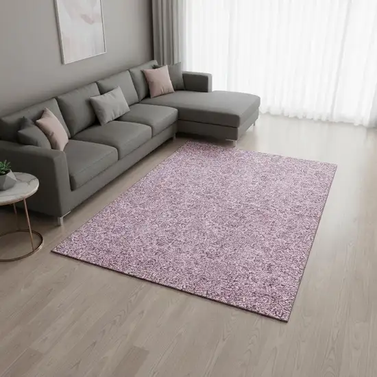 Blush And Pink Floral Washable Area Rug With UV Protection Photo 1