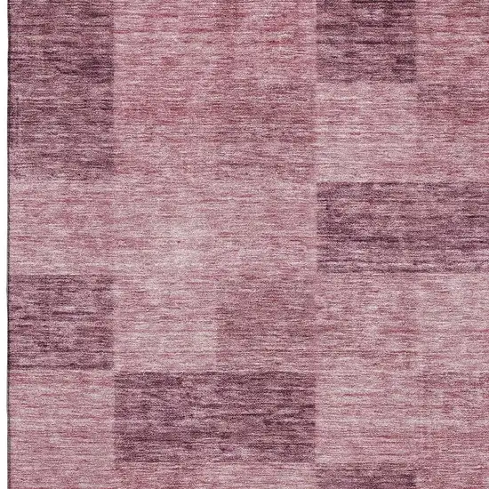 Blush And Pink Geometric Washable Area Rug With UV Protection Photo 2