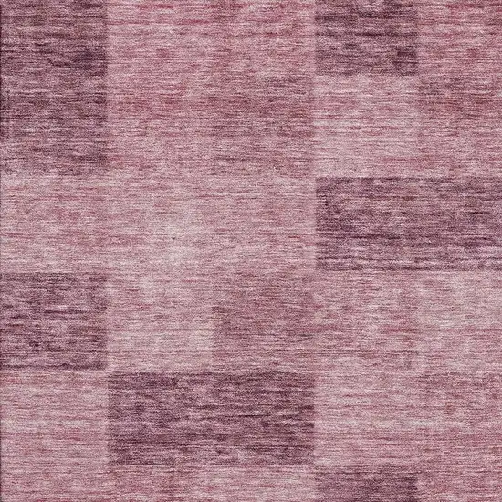 Blush And Pink Geometric Washable Area Rug With UV Protection Photo 2