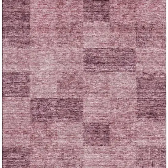 Blush And Pink Geometric Washable Area Rug With UV Protection Photo 2