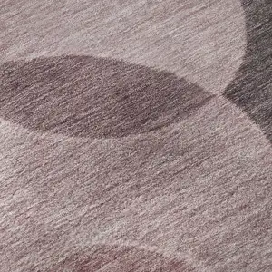 Photo of Blush And Pink Geometric Washable Area Rug With UV Protection