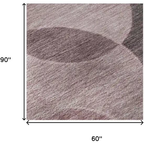 Blush And Pink Geometric Washable Area Rug With UV Protection Photo 8