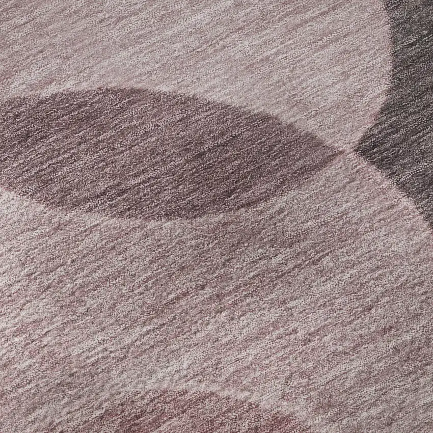 Blush And Pink Geometric Washable Area Rug With UV Protection Photo 1