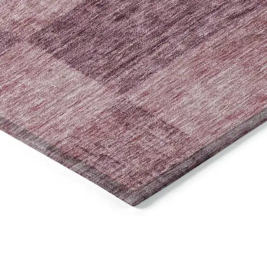 Blush And Pink Geometric Washable Indoor Outdoor Area Rug Photo 4