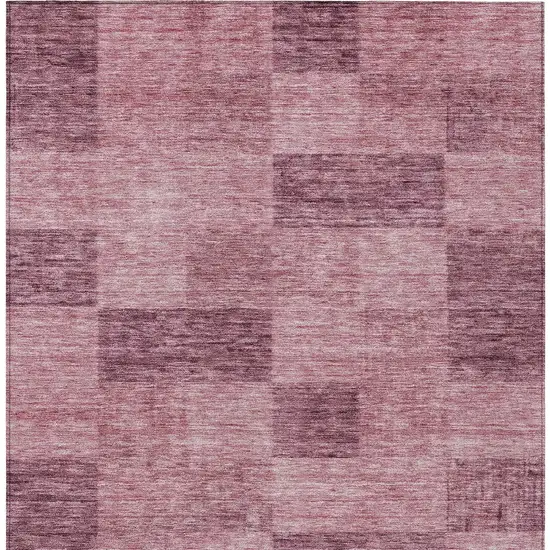 Blush And Pink Geometric Washable Indoor Outdoor Area Rug Photo 6