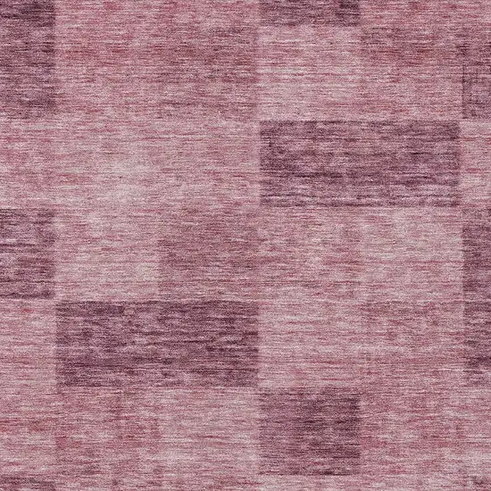 Blush And Pink Geometric Washable Indoor Outdoor Area Rug Photo 5