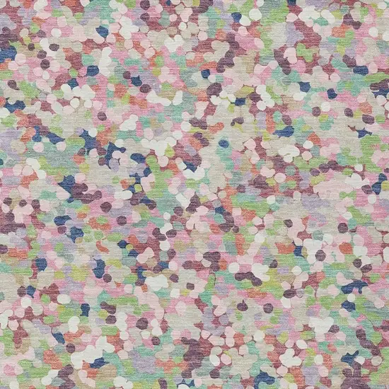 Blush And Pink Geometric Washable Indoor Outdoor Area Rug Photo 2
